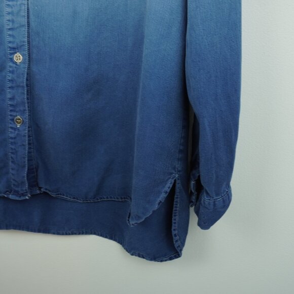 Chelsea & Theodore Blue Ombre Shirt Size Large - Picture 3 of 10